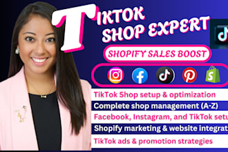 be your shopify manager, tiktok shop manager, shopify marketing, tiktok ads