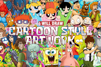 draw cartoon, comic illustration for your any project