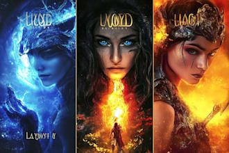 design fantasy book cover, paperback cover, or kindle cover