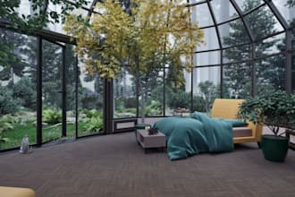 optimize forest house,3d interior layout, glass house design,furniture rendering