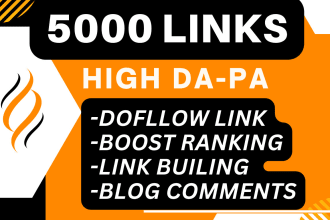 build 5000 dofollow blog comment SEO backlinks high da pa