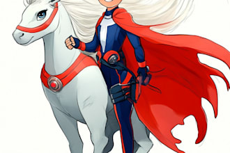 create fantasy, super hero character art