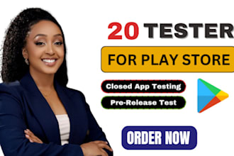provide 12 testers or 20 testers for goggle play console closed testing