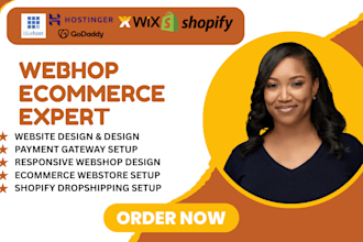design shopify ecommerce webshop, shopify dropshipping expert developer shopify