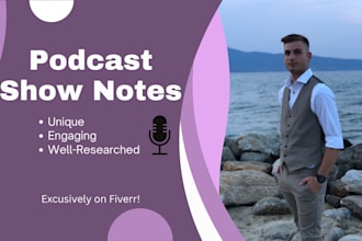 write your podcast script, episode outline, or interview questions
