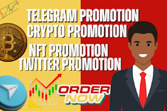 do crypto telegram marketing, telegram promotion, twitter, website, discord