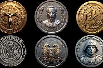 do 3d coin model 3d pendant challenge medallion coin cnc model for 3d printing