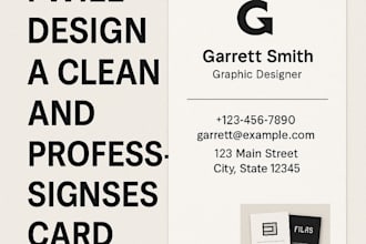 design a clean and professional business card