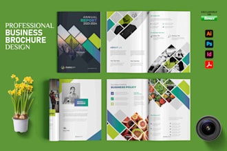 design brochure, company profile, booklet, catalog, and annual report