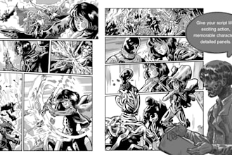 illustrate your professional comic and graphic novel page