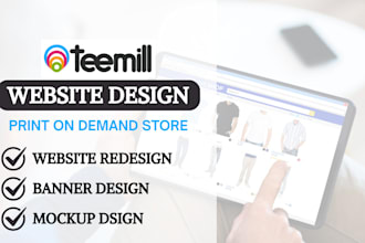 design teemill online print on demand website pod store product mock up design