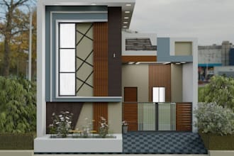 renovate villa design, landscape, balcony, swiming pool, and make it real estate