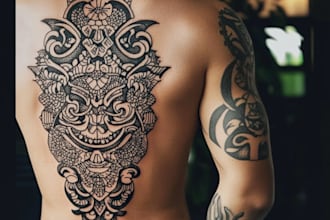 draw birth flower tattoo design for you