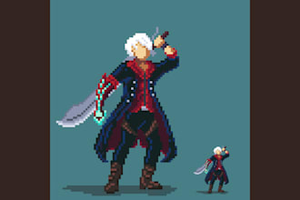 create custom pixel art sprites, characters, and game assets