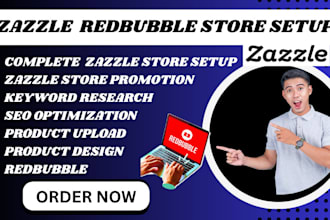 setup list product to zazzle printify redbubble spreadshirt teespring tiktok