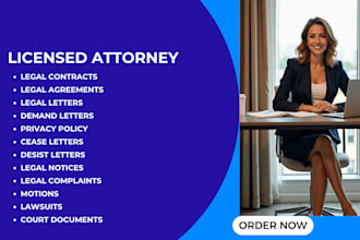 provide legal notices, demand letter and cease and desist