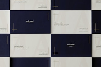 do a professional and clean business card design print ready
