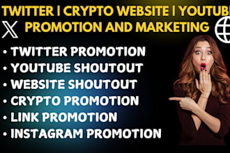 promote share link website shoutout to 150m ig, app, yt twitter nft, crypto user
