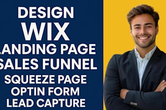design wix landing page sales funnel squeeze page optin form lead capture