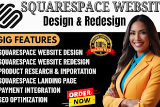 build squarespace website landing page design redesign squarespace SEO