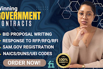 search and secure government contract ,business plan, bid proposal, rfq, rfi,rfp