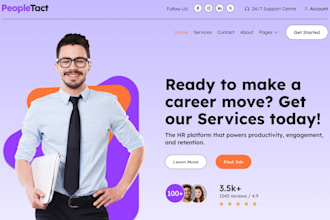 create recruitment website, job board, job listing with staffing agency website