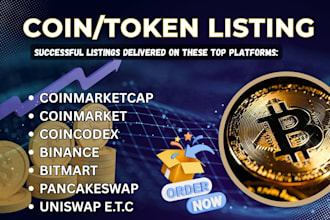 do token listing, coin listing, ico listing on coinmarketcap, coingecko, lbank