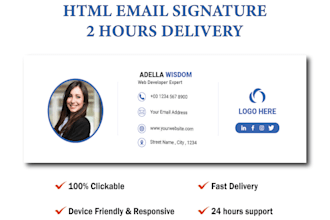 create a clickable HTML email signature for gmail and outlook