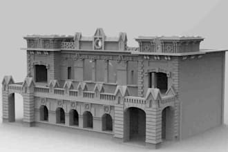 make 3d buidling,terrain miniature for 3d printing,stl file of 3d scenery,zbrush