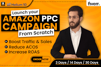 launch, optimize and manage amazon PPC campaign with expert keyword research