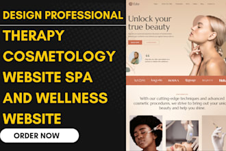 design therapy cosmetology website spa website wellness website