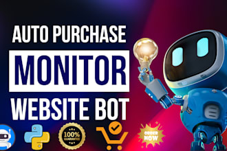 develop amazon bot, ebay, or walmart price tracker bot and product monitor bot