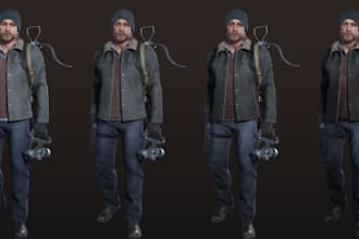unique 3d sculpture,rig live2d vtuber model,nsfw character,action figure,ue5,vfx
