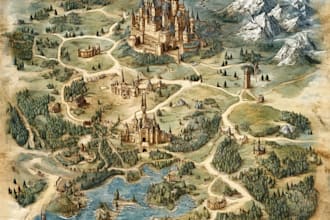 make a fantasy map for rpg fantasy dnd novels board game