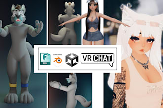 create vrchat furry avatar vrc avatar anime avatar nsfw 3d character model
