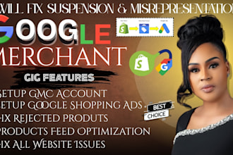 fix google merchant center suspension misrepresentation shopping ads