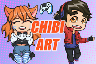 draw a cute chibi art for you