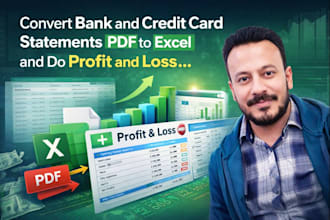 bank, credit card statement pdf to excel, profit and loss, ledger, bookkeeping