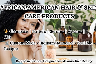 formulate high quality african american hair and skin care products