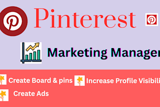 be your pinterest marketing manager for pins and boards