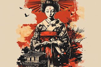 draw awesome japanese or anime streetwear style for t shirt