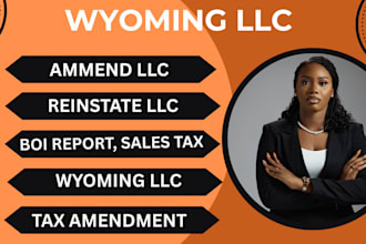 register US llc in wyoming, ein, boi report and dissolve llc, resale certificate
