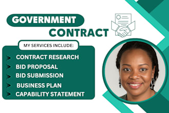 write your bid proposal, capability statement, and find contract opportunities