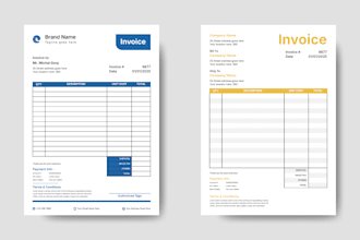 create professional and branded invoice design