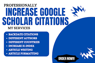 increase google scholar citations, hindex, backdate citations using researchgate