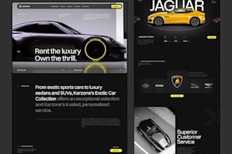 design car dealership website clean car rental website and booking website
