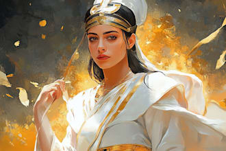 draw realistic digital portrait art in oil painting style