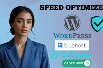 speed optimize your godaddy or bluehost wordpress website