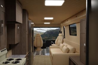 do a 3d caravan, camper van, rv conversion surveillance van