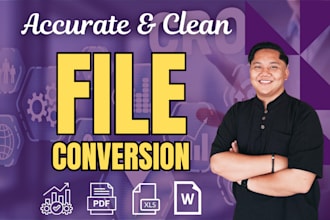 file conversion PDF to excel or word